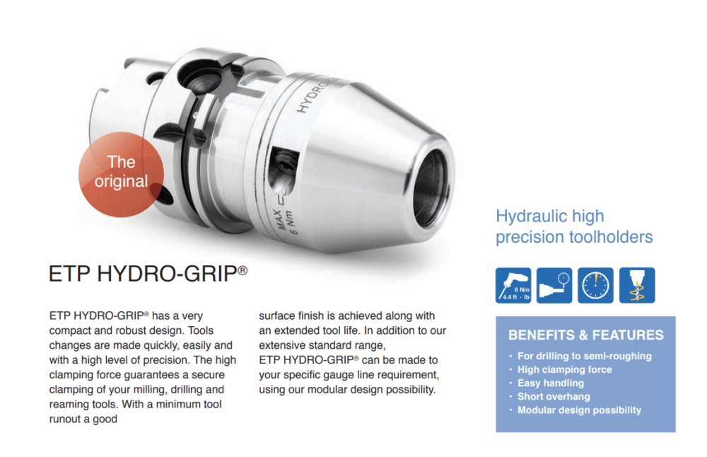 ETP BT30/BT40/BT50 Hydraulic Hydro-Grip