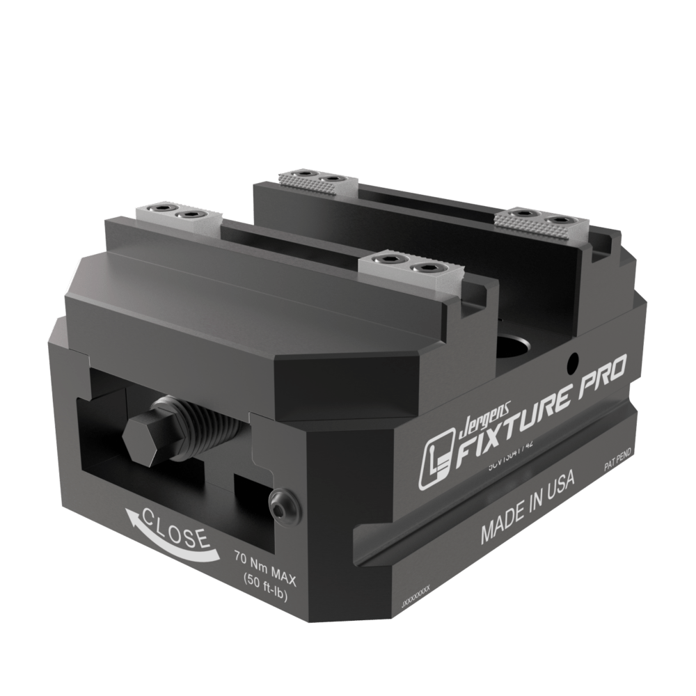 Jergens Fixture-Pro® 130mm x 160mm 5th Axis Self Centring Vice with Insert Jaws