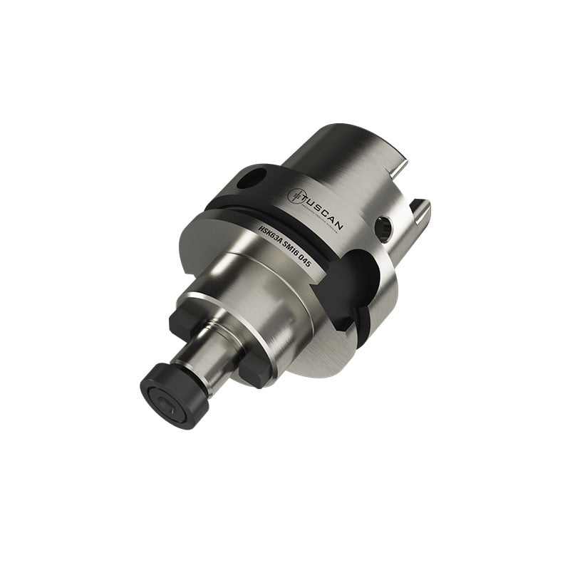HSK63A 16mmx45mm Gauge Length - Tuscan Shell Mill Arbors are available in BT30, BT40, BT50, SK40 and HSK63A tapers and in 16mm, 22mm, 27mm and 32mm spigot sizes