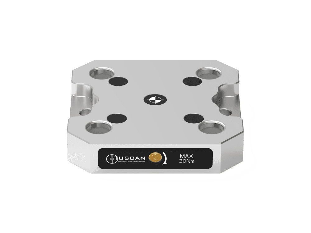 Tuscan 96 mm Steel Low‑Profile Zero‑Point Base | 4 x M10 at 90° on 66mm PCD, 2 x M12 at 180° on 120mm PCD | High Clamping Force