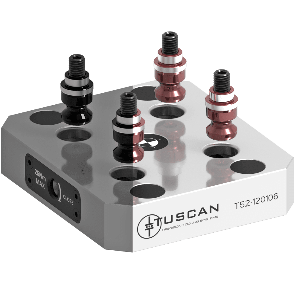 Tuscan T52-120106 52mm Low Profile Base, Steel (Mounting: 4 x M10 at 60° on ⌀112mm PCD)