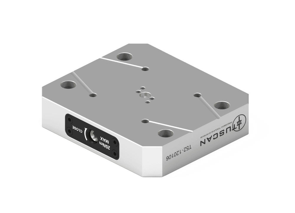 Tuscan 52 mm Steel Low‑Profile Zero‑Point Base | 4 x M10 at 60° on ⌀112mm PCD | High Clamping Force