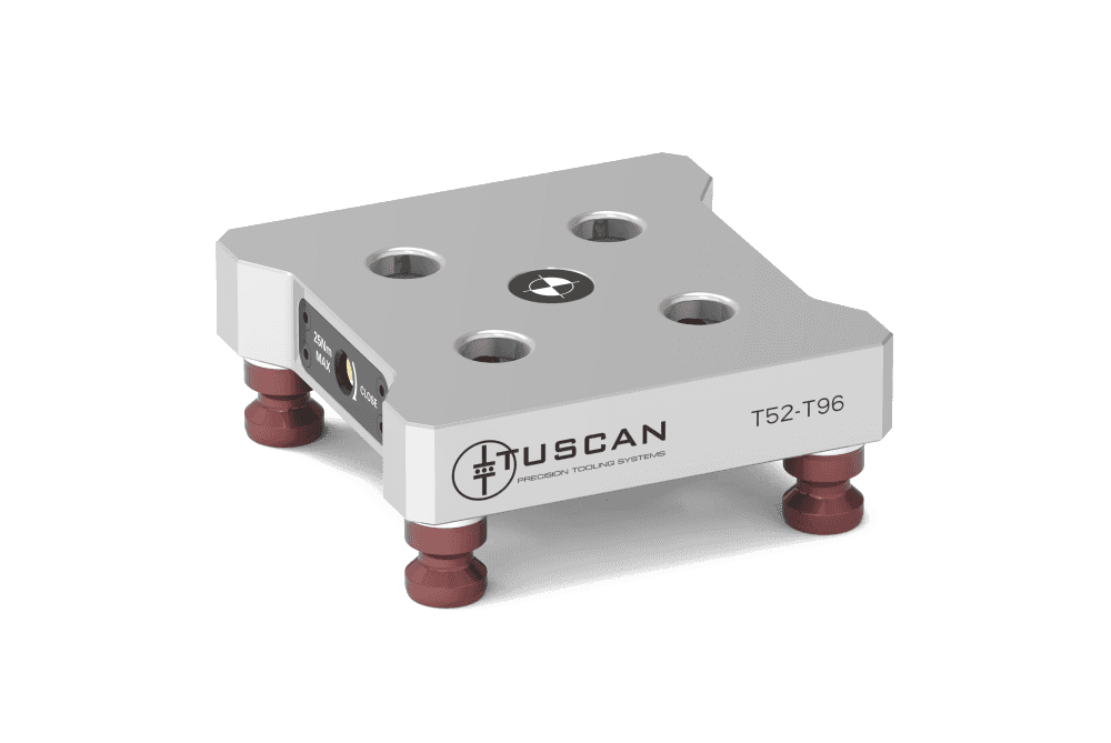 Tuscan 52 -96mm Steel Low‑Profile Zero‑Point Adaptor Base | 96mm Pitch | High Clamping Force