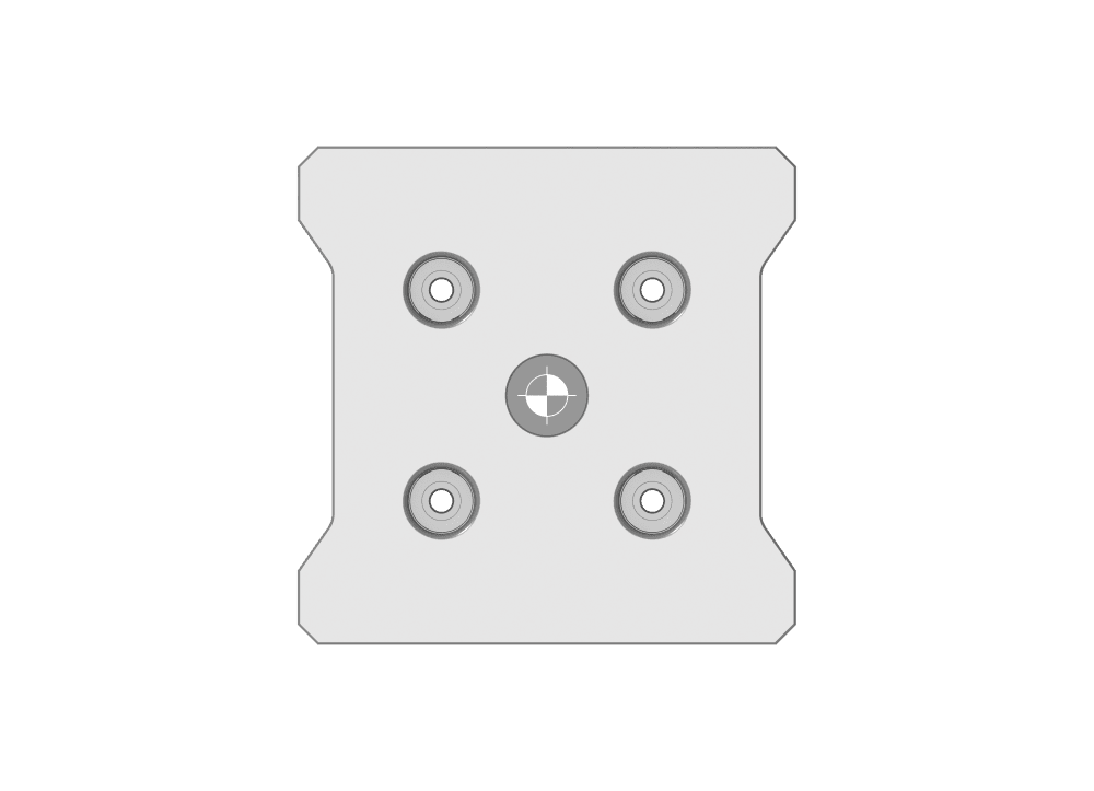 Tuscan 52 -96mm Steel Low‑Profile Zero‑Point Adaptor Base | 96mm Pitch | High Clamping Force