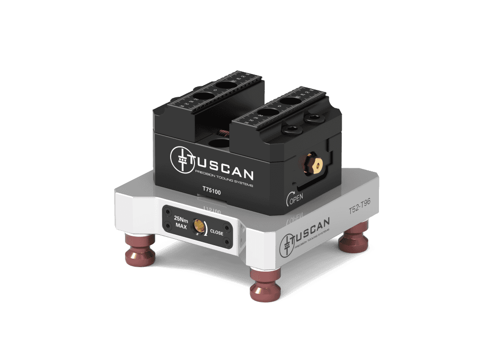 Tuscan 52 -96mm Steel Low‑Profile Zero‑Point Adaptor Base | 96mm Pitch | High Clamping Force