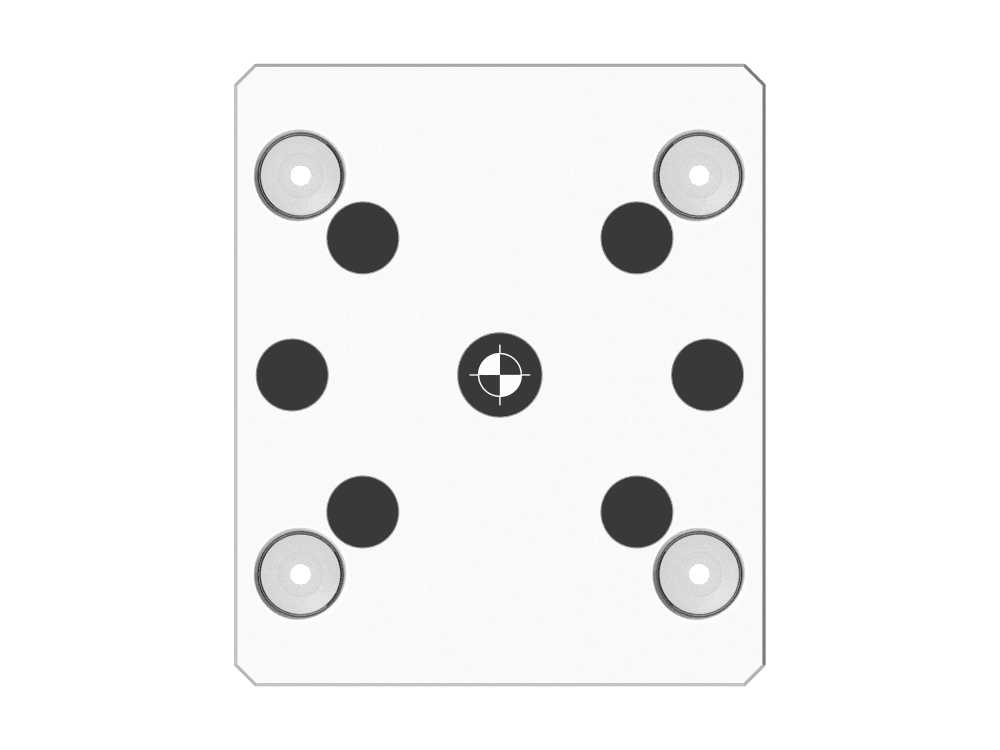 Tuscan 96 mm Steel Low‑Profile Zero‑Point Base | 4 x M10 at 90° on 66mm PCD, 2 x M10 at 180° on 100mm PCD | High Clamping Force