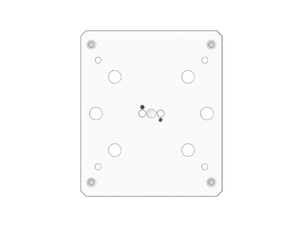 Tuscan 96 mm Steel Low‑Profile Zero‑Point Base | 4 x M10 at 90° on 66mm PCD, 2 x M10 at 180° on 100mm PCD | High Clamping Force