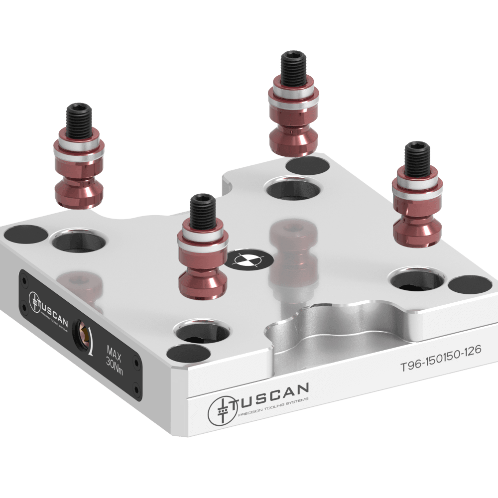 Tuscan T96-150150-126 96mm Low Profile Base, Steel (Mounting: 4 x M10 at 90° on 126mm PCD)
