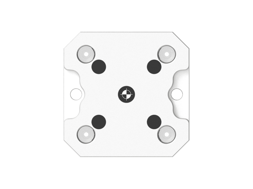 Tuscan 96 mm Steel Low‑Profile Zero‑Point Base | 4 x M10 at 90° on 66mm PCD, 2 x M12 at 180° on 120mm PCD | High Clamping Force