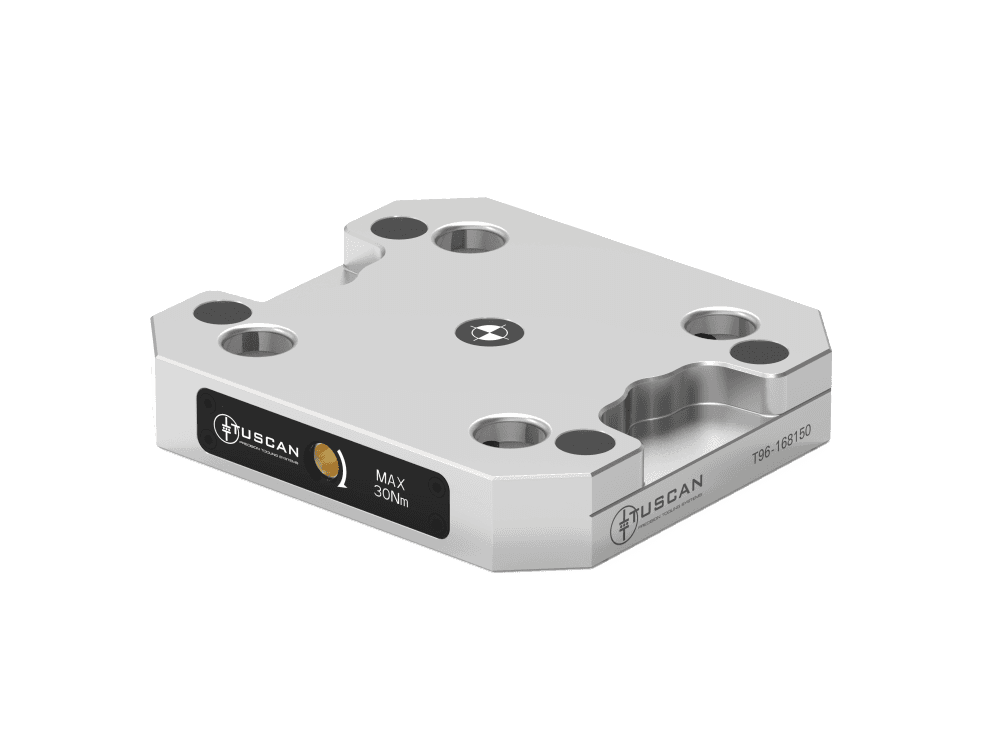 Tuscan 96 mm Steel Low‑Profile Zero‑Point Base | 4 x M10 at 60° on 159mm PCD | High Clamping Force