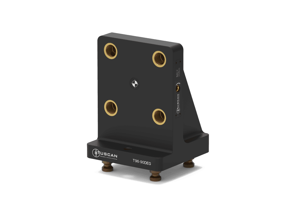 Tuscan 96 mm Steel 90° Angle Zero‑Point Base | 96mm Pitch | High Clamping Force