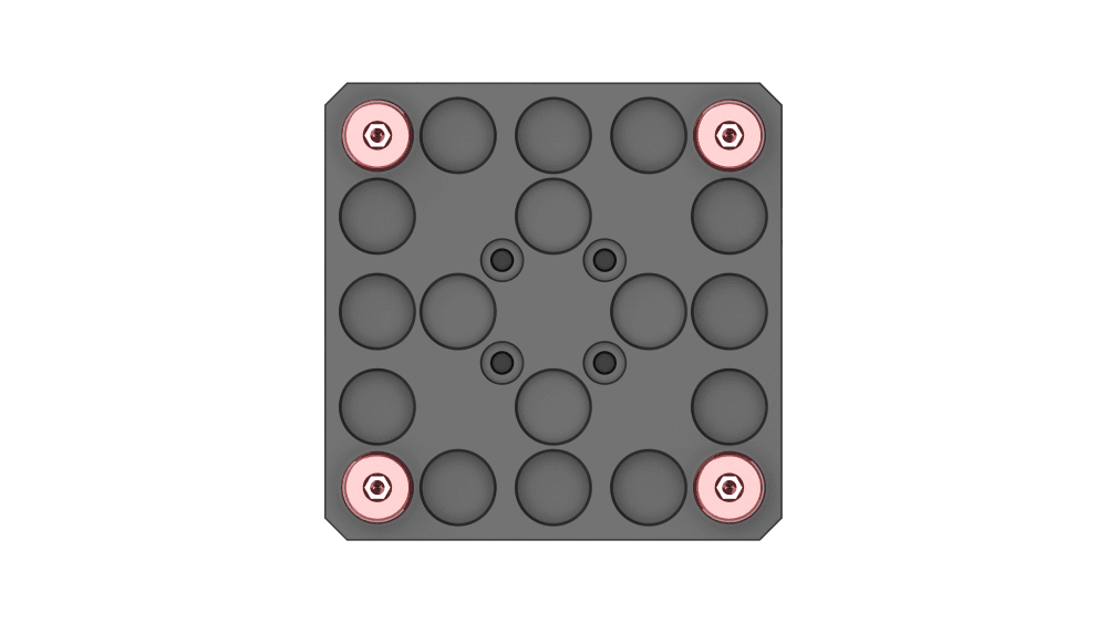 Tuscan 96 mm Steel 90° Angle Zero‑Point Base | 96mm Pitch | High Clamping Force