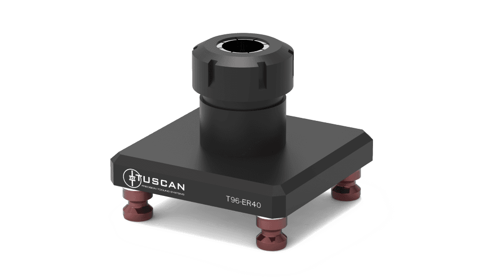Tuscan ER40 Collet Fixture | 96mm Pitch | Round Part Clamping – CERX40 Alternative